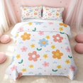 thumbnail image 2 of Erosebridal Cute Flower Twin Quilt Set, Kawaii Blossom Twin Coverlet Set, Pink Reversible, Pastel Multicolor, 2 Pieces (1 Bedspread and 1 Pillowcase), 2 of 7
