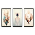 thumbnail image 2 of Designart "Boho Geometric Abstract Rebirth" Modern Geometric Framed Wall Art Set Of 3 - Pink Abstract Frame Gallery Wall Set For Home Decor, 2 of 6