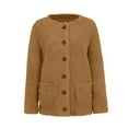 thumbnail image 4 of Liquidation d'Hiver Cardigans pour Femmes Manches Longues Manteau Ample Cardigan Chandail Uni, 4 of 8
