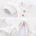 thumbnail image 3 of Jalioing Jumpsuit for Infant Baby Ribbed Solid Color Long Sleeve Romper Soft Comfortable Cotton Baby Clothes for Boys Girls, 3 of 7