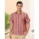 thumbnail image 2 of Camisa a rayas de verano Lars Amadeus para hombre Azul multicolor S, 2 of 6