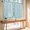 Mint Green, variant on Burnt Orange Botanical 2 Panel Kitchen Curtains for Small Windows, Vintage Florals Geometric Minimalist Bathroom Tier Curtain, Short Window Treatment for Bedroom/Living Room 55"x36"