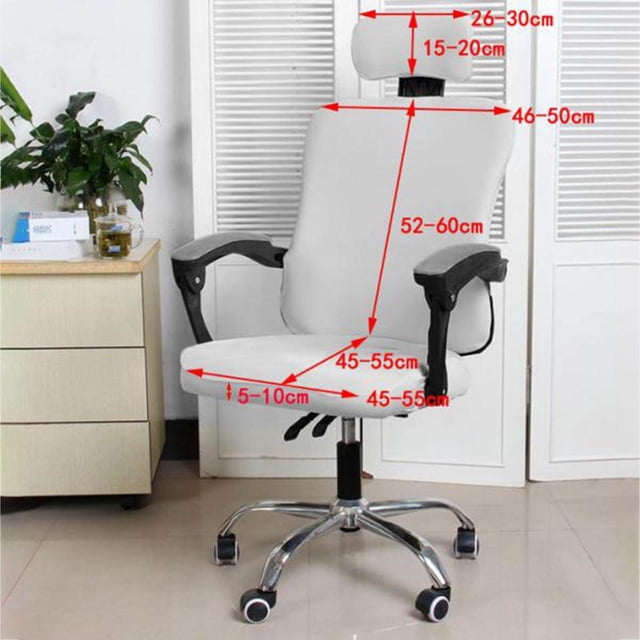 pitrice Office Chair Covers Computer Gaming Chair Chair Slipcovers for Gaming Chair Cover Stretchable Light Grey