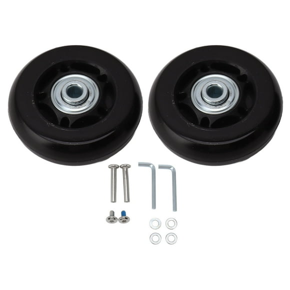 2 ruedas de repuesto para maletas, ruedas giratorias de goma silenciosas, kits de reparación de rodamientos, 70 x 24 mm (2,8 x 0,9 pulgadas)