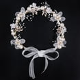 thumbnail image 1 of Accesorio para el cabello de la boda, corona de flores para el cabello, joyería para la cabeza de la boda, diadema de boda, tocados de enredaderas de hojas de flores, para novia, niñas, boda oso de fresa Electrónica, 1 of 5