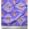 thumbnail image 1 of Soimoi Crepe Silk Fabric Leaves, & Rose Floral Fabric Prints By Yard 42 Inch Wide, 1 of 1