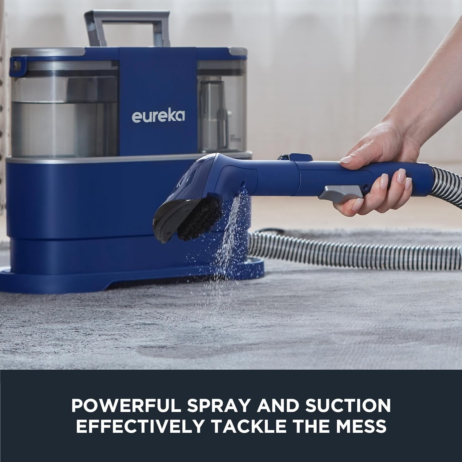 Eureka Carpet and Upholstery Cleaner, Portable, Spot Cleaner for Pets, Large Water Tank, Blue