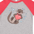 thumbnail image 4 of Inktastic Cute Smiling Valentine's Day Otter with Heart Boys or Girls Toddler T-Shirt, 4 of 5