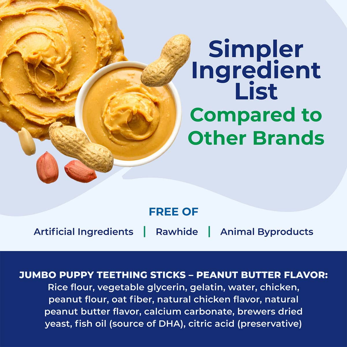 N-Bone Jumbo Puppy Teething Sticks Variety Pack, Dried Chew Sticks for Puppy Dogs, Chicken & Pumpkin & Peanut Butter Flavor, 3 bags, 21.84 orz, for Medium and Large Dogs