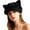 Black, variant on Women's Retro British Style Suede Newsboy Hat Elegant Small Brim Beret for Daily Wear