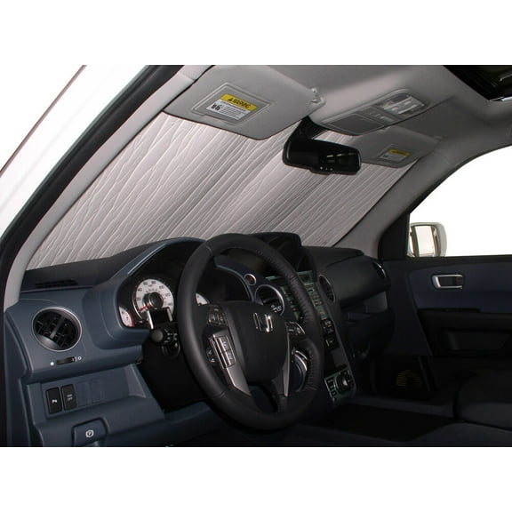 HeatShield, The Original Windshield Sun Shade, Custom-Fit for Honda Pilot SUV 2009, 2010, 2011, 2012, 2013, 2014, 2015, Silver Series