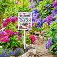 thumbnail image 6 of Eveokoki Welcome To My Garden Sign with Stake, Welcome Decoration Yard Art Decor, Indoor Outdoor Decorative Aluminum Lawn Ornament for Yard Pathway Patio Backyard, 6 of 6