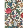 thumbnail image 2 of Baxter Mill Archive 11x14 Black Ornate Wood Framed with Double Matting Museum Art Print Titled - Vintage Jacobean Floral II, 2 of 4