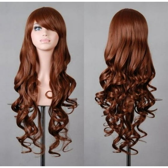 NAMZI Wig Curly Hair Wave Medium Temperament Wig Headgear(31.5in，A131)