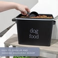 thumbnail image 5 of AuldHome Design Retro Dog Food Canister (Black); Modern Farmhouse Style Storage Bin for Pet Food, 5 of 9