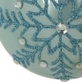thumbnail image 4 of Northlight Glittered and Jeweled Snowflake Christmas Glass Ball Ornaments - 4" - Ice Blue, 4 of 6