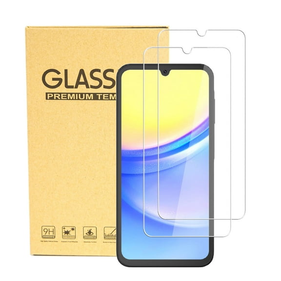 Hotpom Screen Protector for Samsung Galaxy A15 5G - Clear, Case-Friendly Tempered Glass, 2 Pack