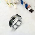 thumbnail image 3 of Hyasfey Titanium Steel Wedding Band Intelligent Body Temperature Sensing Ring Personal Health Men Women Ring, 3 of 7