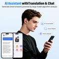 thumbnail image 4 of AI Translation Earbuds 0.3s Real Time Translator, 164 Languages, ANC & Bluetooth Headphones 6.0 with Clear Calls, 35H of Playtime, Smart AI Wireless Earbuds for Travel, Meetings & Learning, 4 of 13