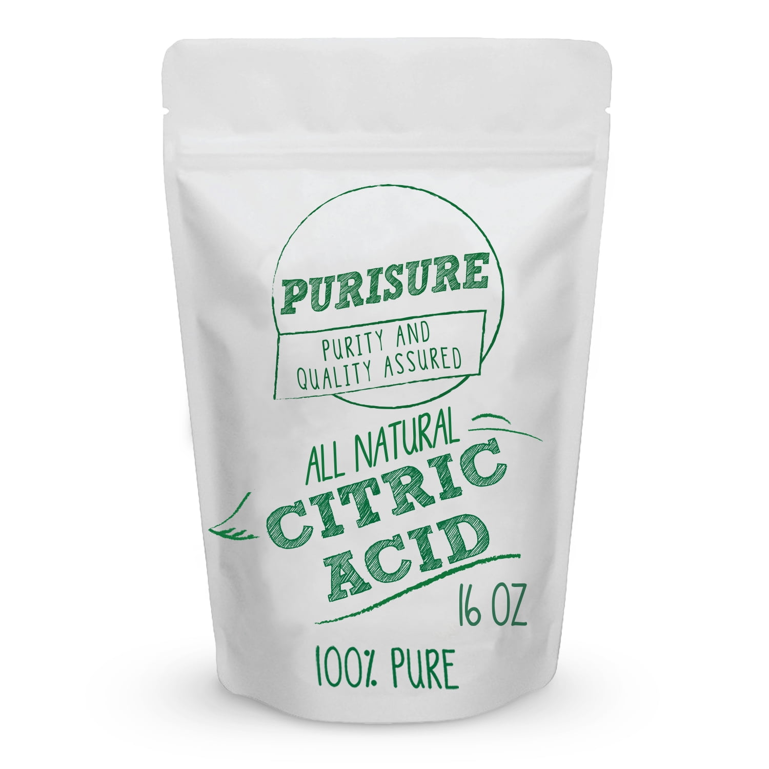 Food Grade Citric Acid Powder 16oz, NonGMO, Natural & Effective Food