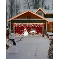 thumbnail image 4 of Garage Door Banner Cover 6 x 13 ft, Christmas Snowman Balls Poinsettia Truck Red Black Plaid Christmas Garage Door Decorations Holiday Christmas Backdrop Decor for Winter New Year Xmas Party, 4 of 6