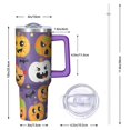 thumbnail image 2 of Halloween Tumbler 40 oz with Handle and Straw Ghost Skull Pumpkin Cup Halloween Holiday Gifts Travel Mug, 2 of 5