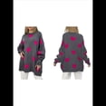 thumbnail image 3 of Suéter con Estampado de Corazón para Mujer, Sudadera de Punto de Larga con Gráfico de Amor, Camiseta Extragrande Gris Oscuro XL, 3 of 6