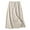 Beige, variant on Women Linen Skirts Summer A Line Flowy Casual Drawstring High Waist Button Down Midi Skirts with Slit