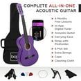 thumbnail image 5 of Best Choice Products 38in Beginner Acoustic Guitar Starter Kit w/ Gig Bag, Strap, Extra Strings - Purple, 5 of 10