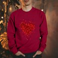 thumbnail image 2 of WREESH Matching Couple Sweatshirt Valentine's Day Outfit, 1 Piece Heart Printed Pullover Tops Anniversary Valentine Gifts for Him and Her Wine, 2 of 4