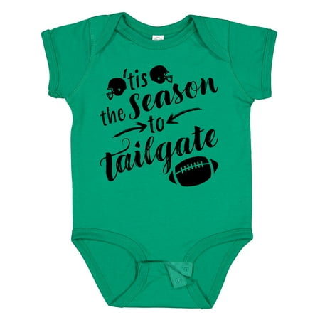 

Inktastic Tis the Season to Tailgate with Helmets and Football Gift Baby Boy or Baby Girl Bodysuit