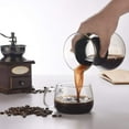 thumbnail image 5 of Pour Over Coffee Maker Set with Reusable Stainless Steel Drip Filter Elegant Coffee Dripper Pot Glass Carafe & Permanent Stainless Steel Filter, 5 of 7
