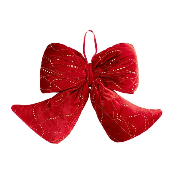 Christmas Tree Wreath Bow Large Red Gift for Xmas Ornament Holiday Handmade Home Wedding Indoor/Outdoor Decoration
