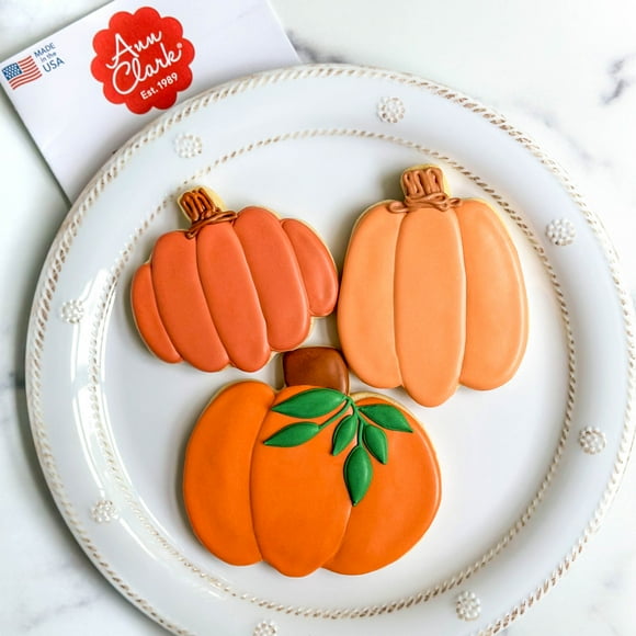 Ann Clark Halloween Pumpkin Patch Cookie Cutter Set, 3-Piece, Made in USA