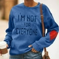 thumbnail image 3 of Aboser I'm Not for Everyone Womens Sweatshirt Plus Size Simple Tops Casual Crewneck Pullover Shirt Trendy Heart Graphic Sweatshirts, 3 of 9