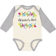thumbnail image 3 of Inktastic Grannys Girl Bright Flowers Girls Long Sleeve Baby Bodysuit, 3 of 5
