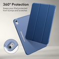 thumbnail image 3 of AmPm Ascend Trifold Case Compatible with iPad 10th Generation (2022, 10.9 Inch), Auto Sleep and Wake, Trifold Stand, Lightweight Hard Back Cover, Frosted Black, 3 of 8