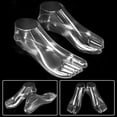 thumbnail image 3 of 1 Paire Pieds Féminins Mannequin Pied Tongs Sandales Transparentes Chaussures Modèle Outil d'Affichage, 3 of 9
