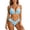 a-15Blue7, variant on VNKIDY Womens Gingham Print Triangle Halter Bikini Set With Ruffled Trim Shell Charm Detail High Cut Ruffled Bottom For Beach Days Pool Parties Summer Vacations Versatile Swimwear