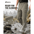 thumbnail image 6 of Clothin Men's Elastic-Waist Travel Pant Stretchy Lightweight Thin Multi-Pockets Quick Dry Breathable(Khaki S-30) 31W x 30L, 6 of 8