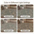 thumbnail image 6 of ODIKA 4'x6' Olive Green Contemporary Geometric Diamond Washable Area Rug Modern Abstract Motifs with Circular Stain Resistant, Low Pile, Easy Care for Dorm Room, Small Living, 6 of 6