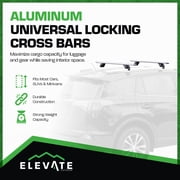 Elevate Outdoor 55 Aluminum Cross Bars with 200 lb. Capacity and Lockable Design