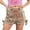 #0313-Beige, variant on Women's Beer Festival Fashion Shorts, Summer Drawstring Button Printed Casual Comfortable Shorts with Pockets