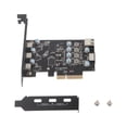 thumbnail image 1 of Tarjeta de expansión PCIe a tipo C USB3.2 20 Gbps Sincero con conector de 19 pines y doble chip para Win 7 8 10 Desktop, 1 of 10