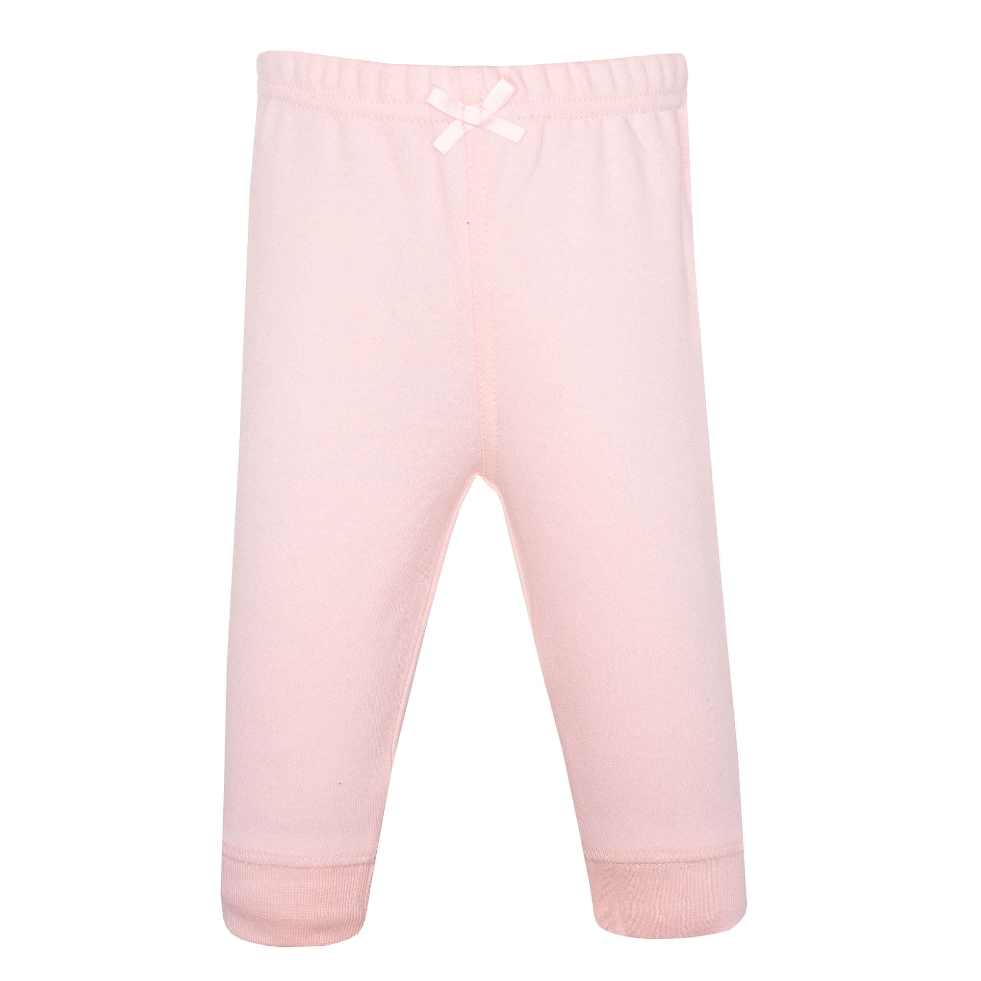 Hudson Baby Girl Cotton Pants and Leggings, Burgundy Pink Navy, 3T