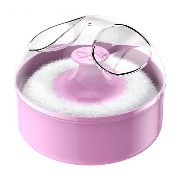 XIBUFE 2026 New Soft Powder Puff with Lid, Dustproof Empty Dispenser for Hygienic Storage, Large Empty Loose Powder Box, Delicate Dustproof Powder Puff Box for Home and Travel, for Toddler