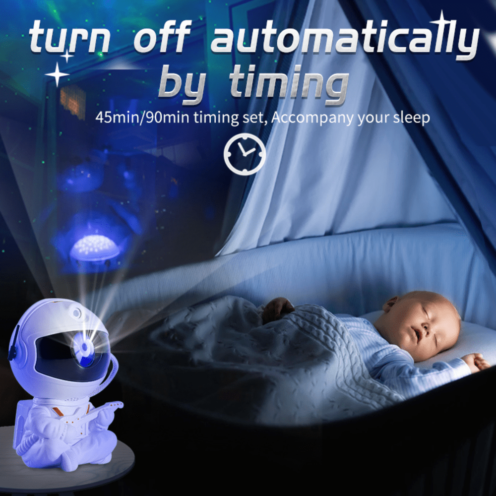 Astronaut Nebula Projector Night Light 360 ° Rotating Magnetic Head Nebula Light Bedroom Children's Room Ceiling Room Decoration
