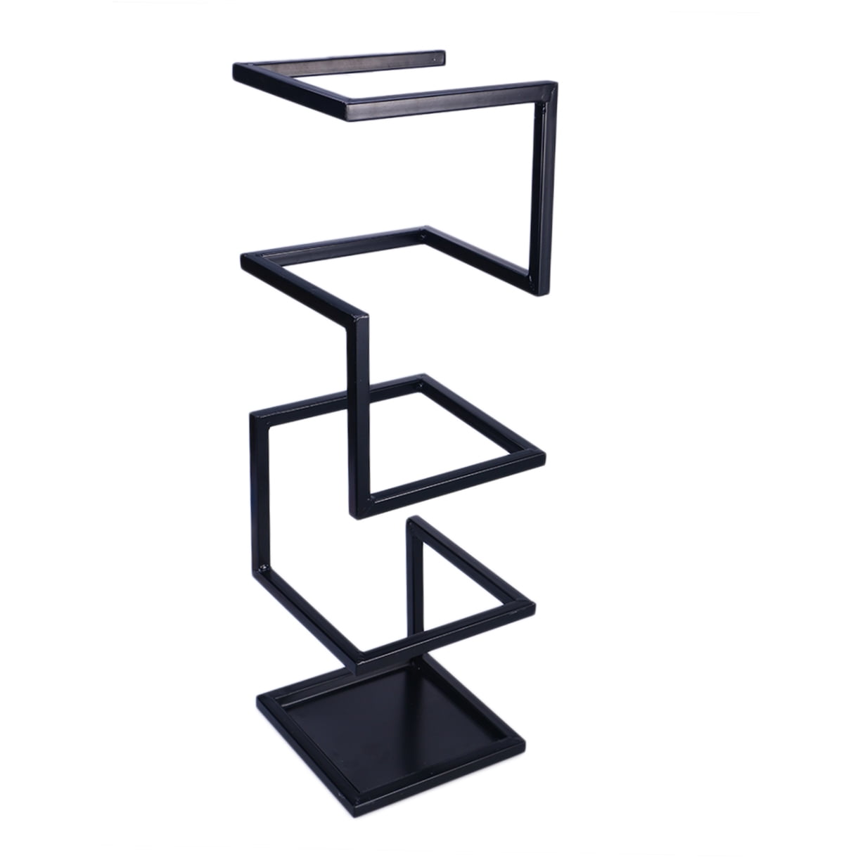 Masteelf Black Metal Umbrella Stand Organizer with Base for Entryway, Hallway, Office - Holder
