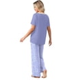 thumbnail image 5 of MINTREUS Womens Pajamas Sets 2 Piece Short Sleeve Lounge Set Printed Loose Pants Pj Sets, S-2XL, 5 of 7