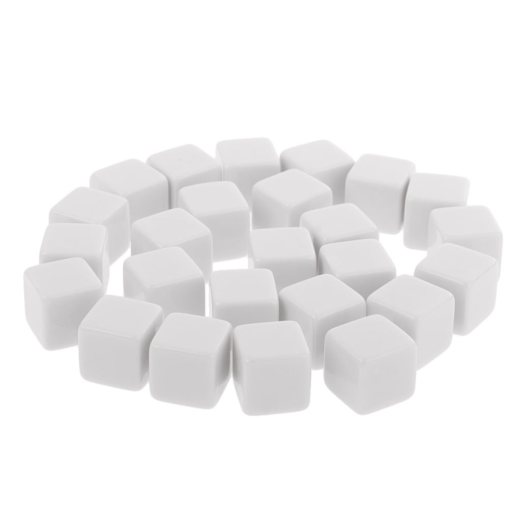 2 Each of 6 Colors Pack of 12 16mm Blank Foam Dice Cubes with Square Corners 